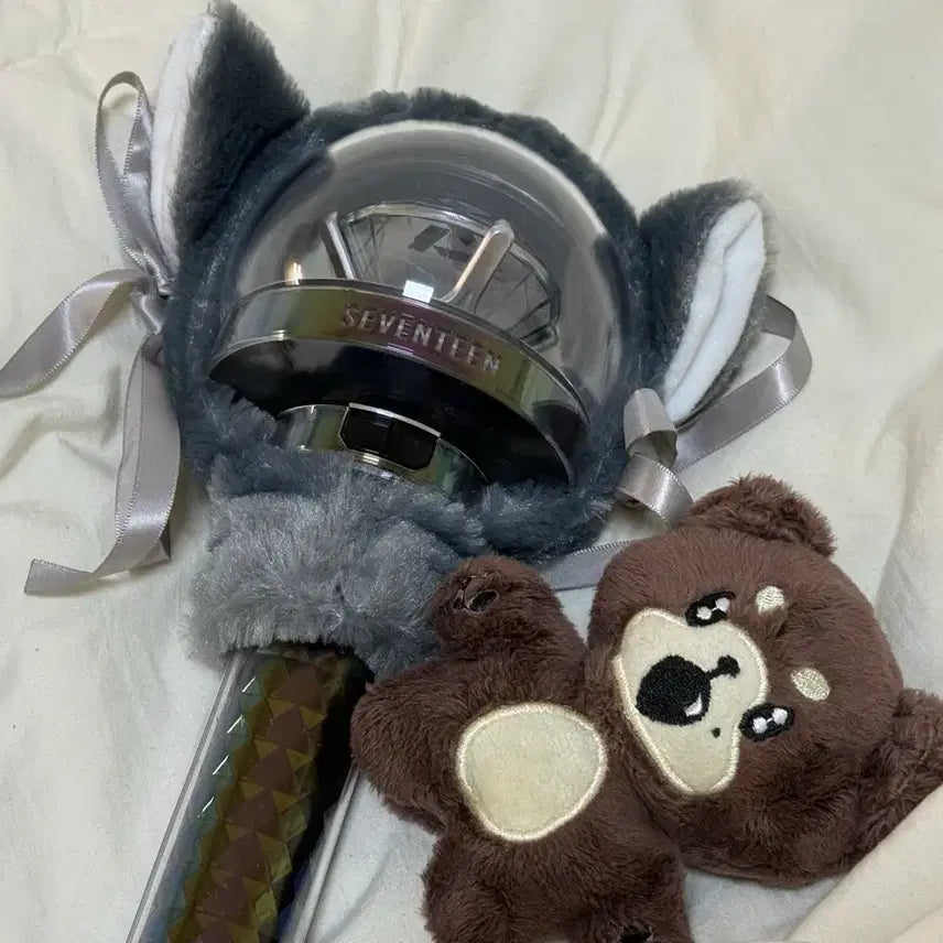 [BUNJANG] SEVENTEEN Carat Bong + Mingyu Tanmingoo 10cm Plush Doll Bundle / 세븐틴 캐럿봉 + 민규 인형 탄밍구