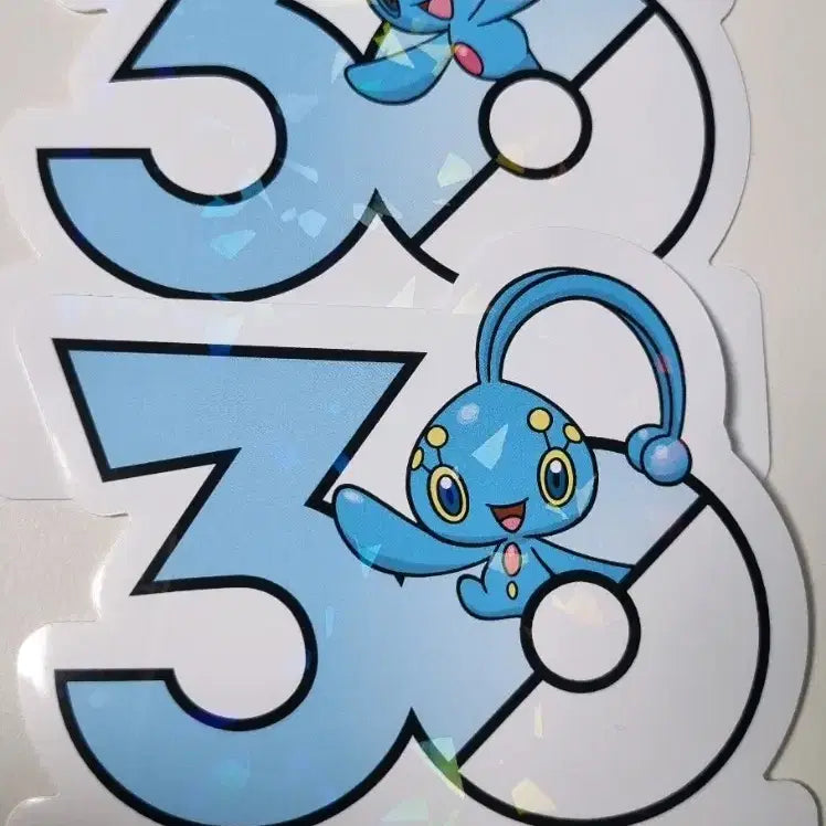 [BUNJANG] Pokemon 30th Anniversary Logo Sticker Set (Fione, Manaphy) / 포켓몬 30주년 기념 로고 스티커 피오네 마나피 세트