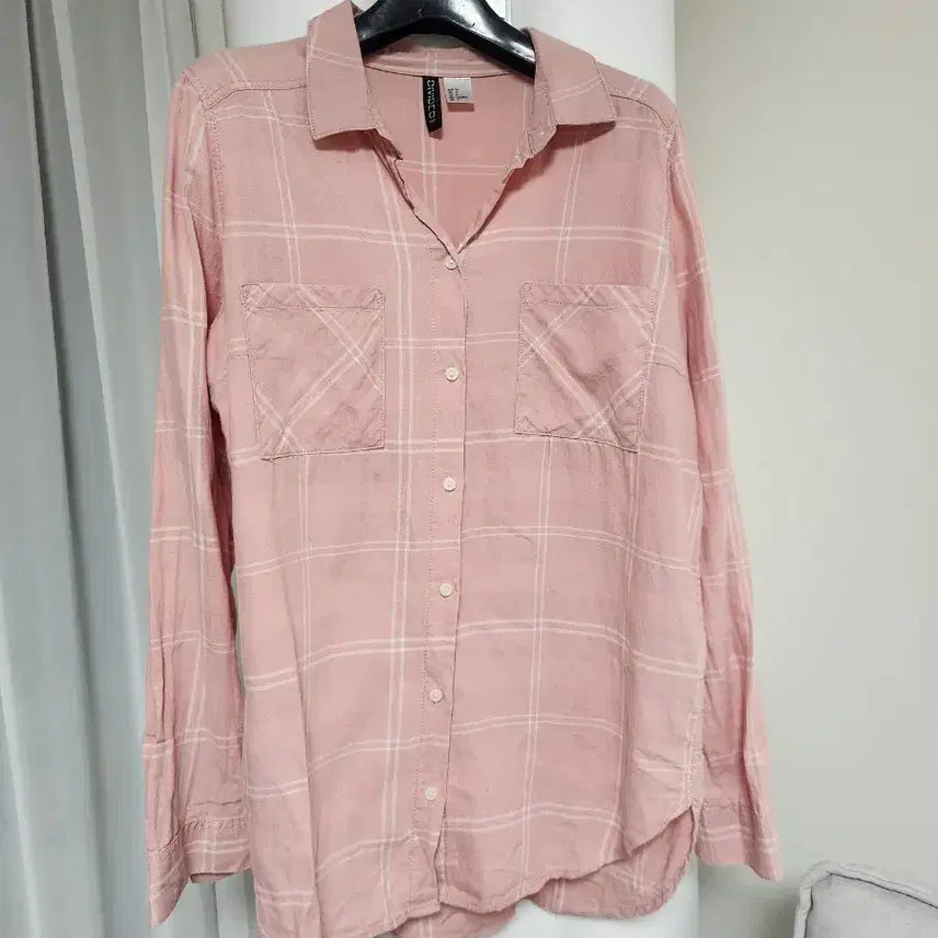 [SOLD OUT] H&amp;M Divided 핑크 체크 셔츠 EUR 34