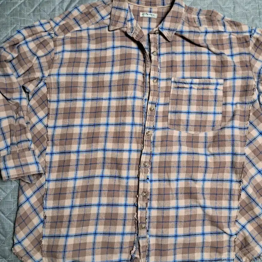[BUNJANG] Free People We The Free Distressed Oversized Shirt / free people 셔츠. r13