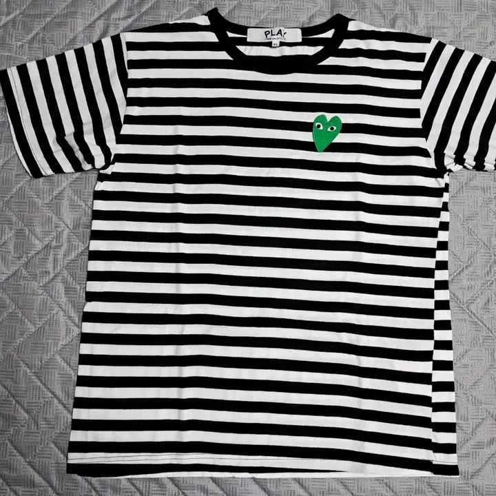 [BUNJANG] Comme des Garçons Striped Short Sleeve T-Shirt / 꼼데 스트라이프 반팔