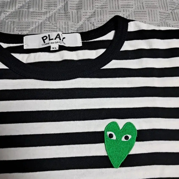 [BUNJANG] Comme des Garçons Striped Short Sleeve T-Shirt / 꼼데 스트라이프 반팔