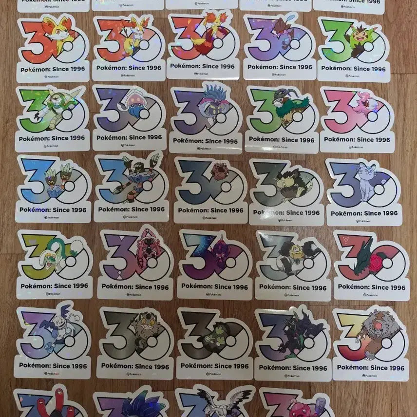 [BUNJANG] Pokemon 30th Anniversary Sticker Set (Generations 5-9) / 포켓몬 30주년 스티커 5~9세대 메로엣타 큐레무 등 34종 양도