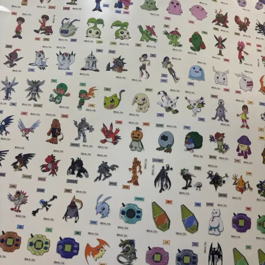 [BUNJANG] Digimon Sticker Collection (121 Types) Bundle Set / 디지몬 띠부씰 121종 일괄판매