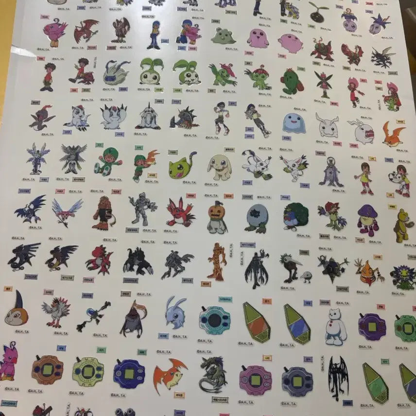 [BUNJANG] Digimon Sticker Collection (121 Types) Bundle Set / 디지몬 띠부씰 121종 일괄판매
