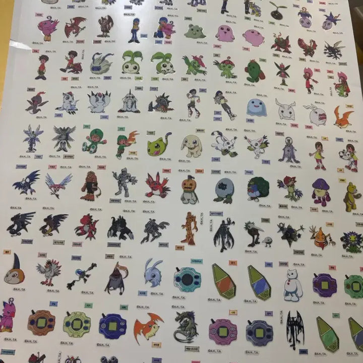 [BUNJANG] Digimon Sticker Collection (121 Types) Bundle Set / 디지몬 띠부씰 121종 일괄판매