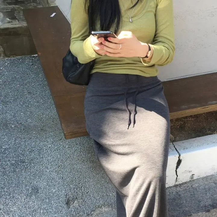 [BUNJANG] Mariround Easy Training Long Skirt (Short Length) / 메리어라운드 이지 트레이닝 롱 스커트 (숏기장)