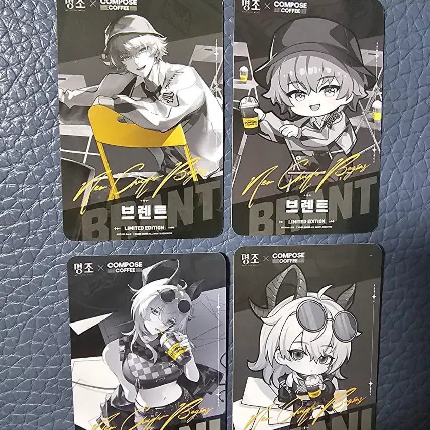 [BUNJANG] Compose Coffee NEW CHAPTER Begins Card Set (4 Types) / 컴포즈커피 NEW CHAPTER begins 카드 4종