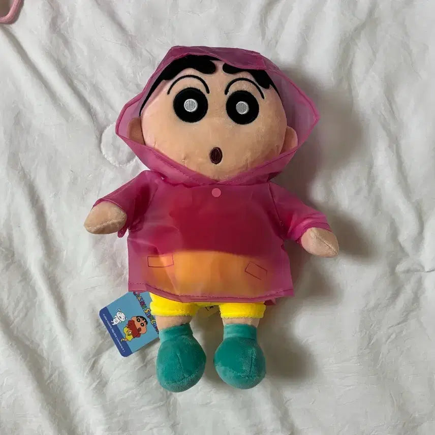 [BUNJANG] Crayon Shin-chan Raincoat Plush Doll / 우비 짱구 인형