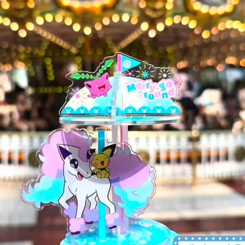 [BUNJANG] Pokemon Attraction Merch Acrylic Standee Merry-Go-Round Ponyta Pichu / 포켓몬 어트랙션 아크릴스탠드 메리고라운드