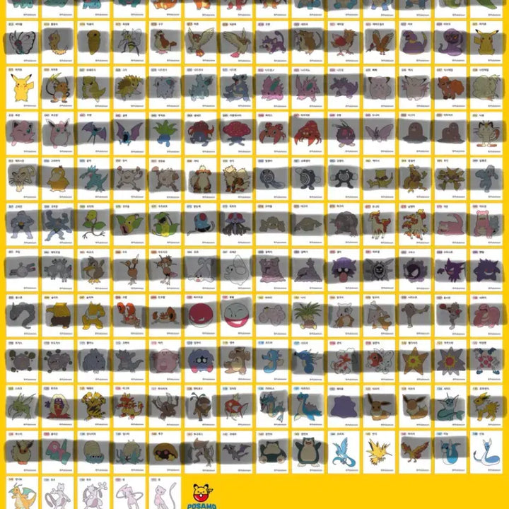 [BUNJANG] Pokemon 30th Anniversary Sticker Set Pikachu &amp; Squirtle / 포켓몬스터 30주년 띠부씰 시즌5 로고 피카츄 꼬부기