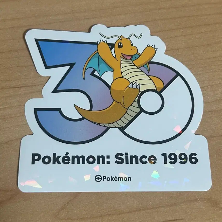 [BUNJANG] Pokemon Dragonite 30th Anniversary Logo Sticker / 포켓몬스터 망나뇽 30주년 로고 스티커