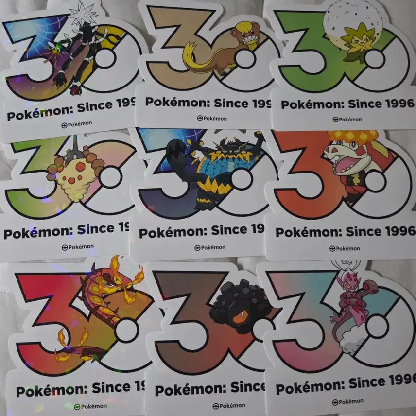 [BUNJANG] Pokemon 30th Anniversary Sticker / 포켓몬스터 30주년 스티커  팝업 양도 교환