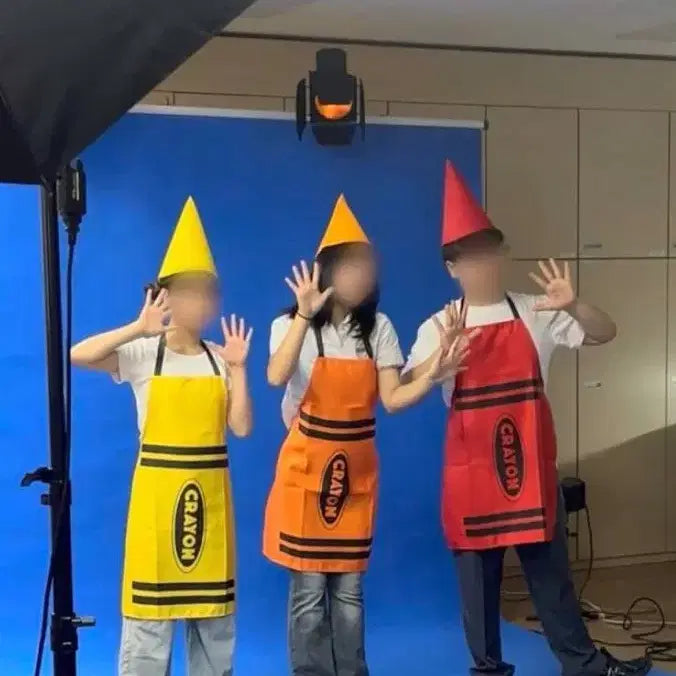 [BUNJANG] Crayon Cosplay Costume Rental (Hat + Apron) / 최저가, 단체추천, 당일가능) 졸업사진 크레용 코스프레