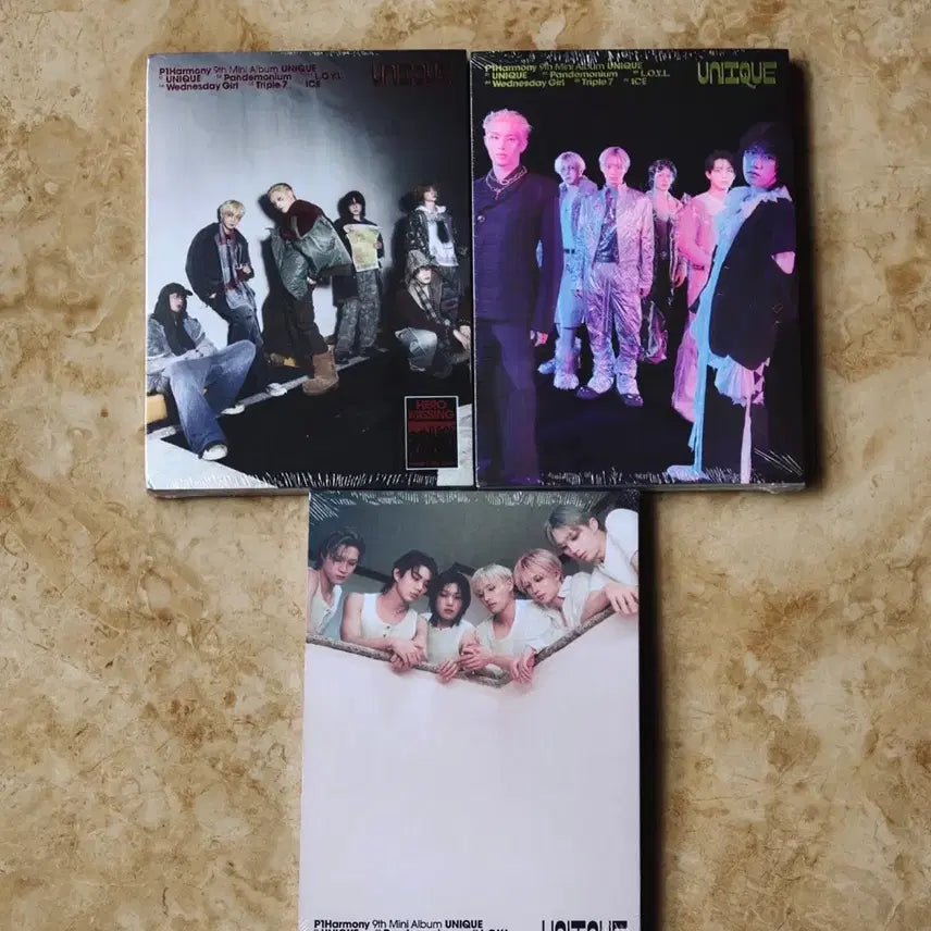 [BUNJANG] P1Harmony UNIQUE Album Set (3 Types, Sealed) / 피원하모니 P1Harmony UNIQUE 미개봉 앨범 3종 세트
