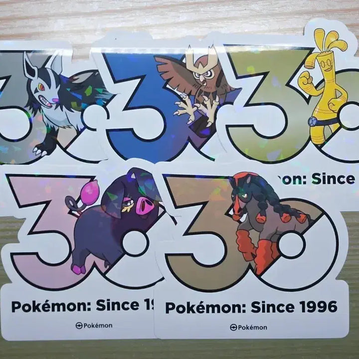 [BUNJANG] Pokemon 30th Anniversary Logo Sticker Bundle Set / 포켓몬 30주년로고스티커