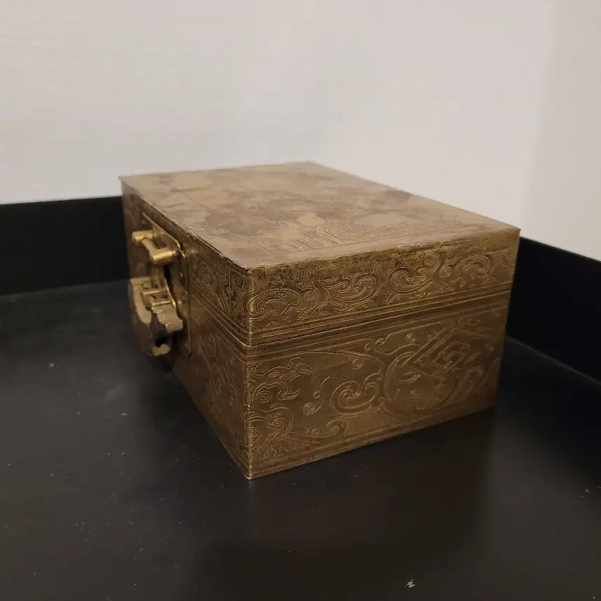 [BUNJANG] Qing Dynasty Qianlong Emperor Mark Brass Box / (골동품) 대청건륭어제 황동합