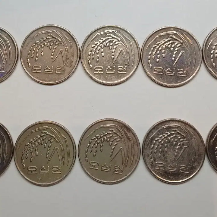 [BUNJANG] 10 x 2008 50 Won Coin Bundle / 2008년 50원 동전 10개 일괄