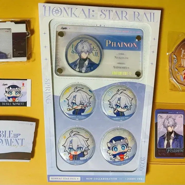 [BUNJANG] Genshin Impact Honkai Star Rail Collaboration Pin Badge Set, Coaster, Keychain, Photocard, Sticker Bundle Set / 미개봉) 파이논 공차 캔뱃지 아크릴 세트 붕괴스타레일 콜라보