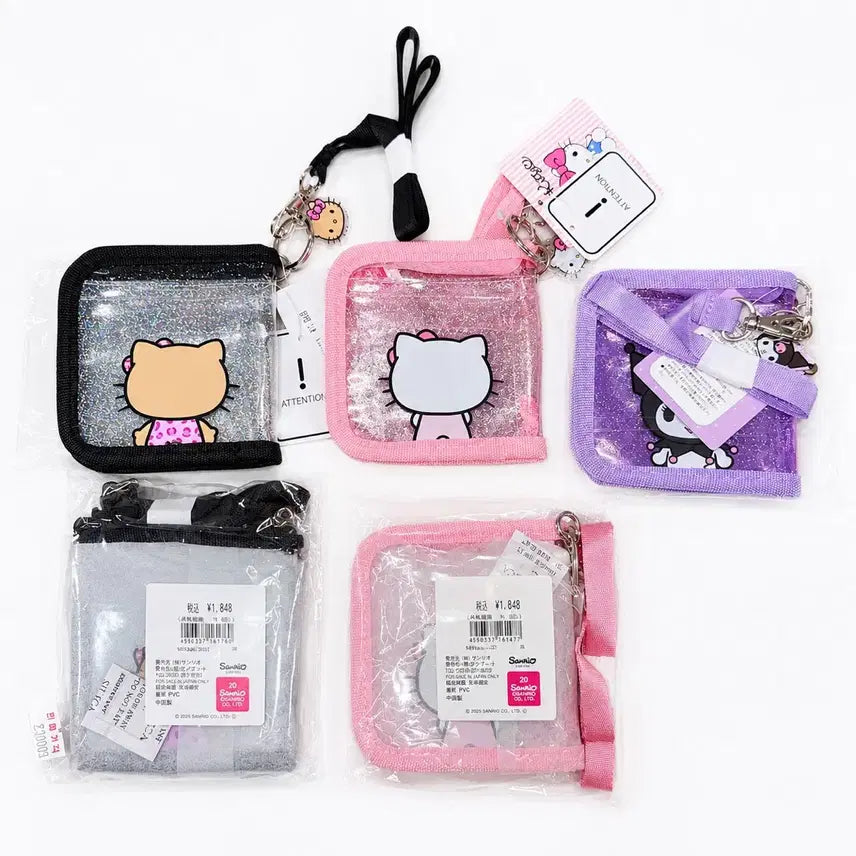 [BUNJANG] Sanrio Hello Kitty Kuromi Transparent Wallet / 일본가) 산리오 헬로키티 쿠로미 투명 지갑