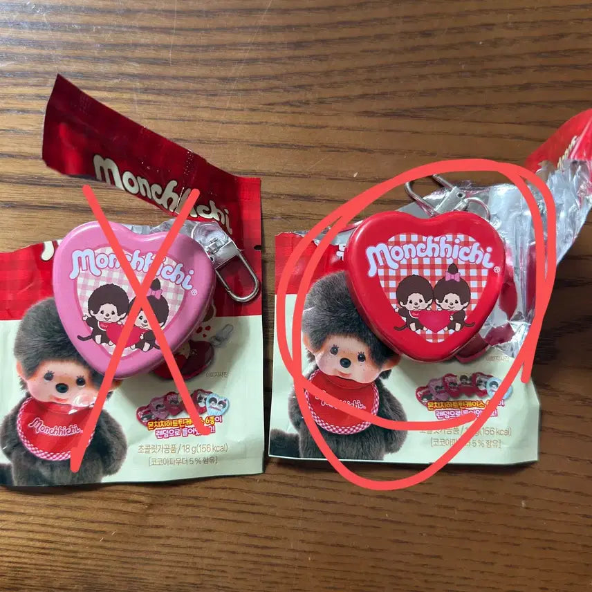[BUNJANG] Monchhichi Dubai Heart Tin Case (Red) / 몬치치 두바이 하트 초코틴 레드(초코x)