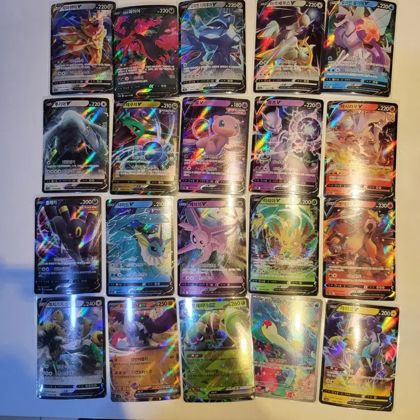 [BUNJANG] Pokemon Cards High Rare RR 19pcs, AR 1pc Bundle Set (Total 20pcs) / 포켓몬카드 고레어 RR 19장,AR1장 일괄 판매 합니다. (총20장)