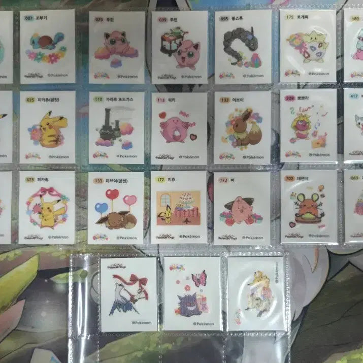 [BUNJANG] Pokemon Lovely Sticker Collection Set (30 Types, Complete) / 포켓몬 러블리 띠부씰 30종 전종