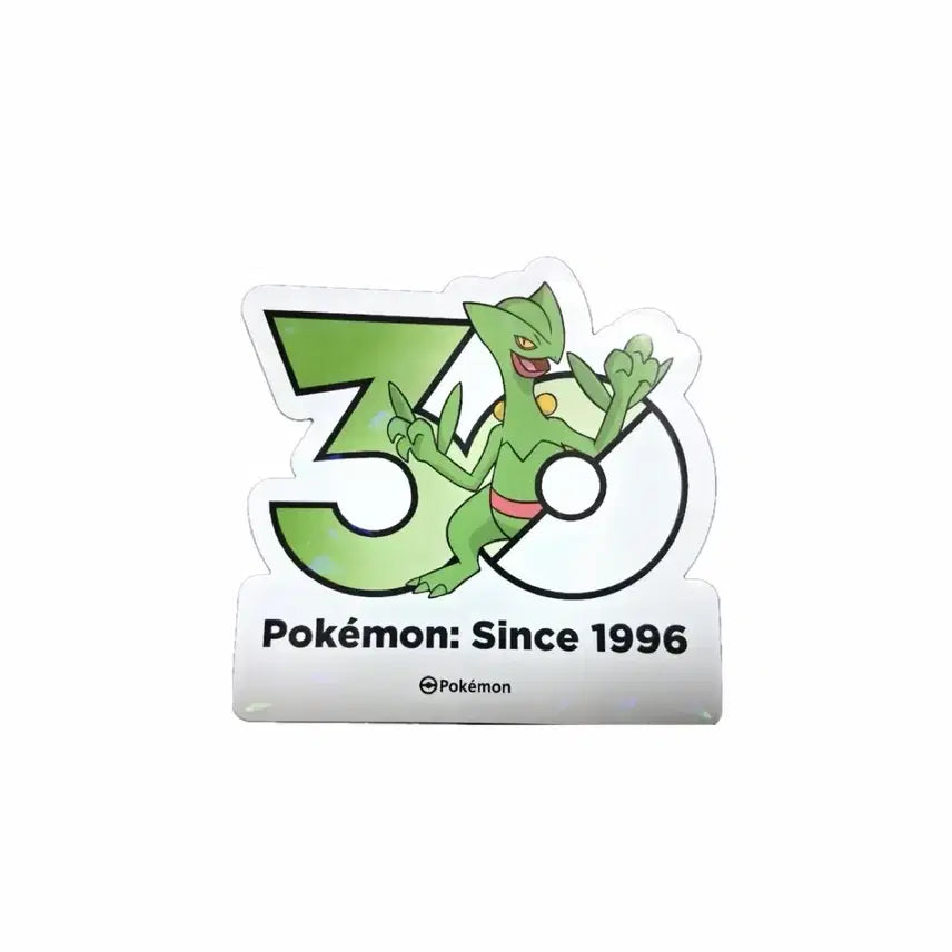 [BUNJANG] Pokemon 30th Anniversary Pop-up Limited Edition Logo Sticker Set (Treecko + 4 Random Stickers) / 나무킹 외 4장 한정판 포켓몬 30주년 팝업 로고스티커 스티커