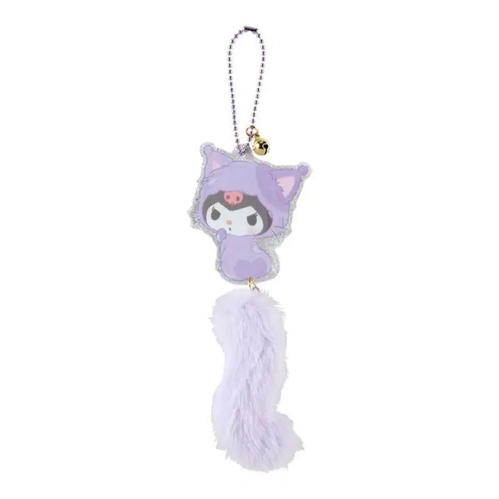 [BUNJANG] Sanrio Daisuki Nekoneko Tail Acrylic Keyring Kuromi / 산리오 다이스키 네코네코 꼬리 달린 아크릴 키링 쿠로미 미개봉 새상품