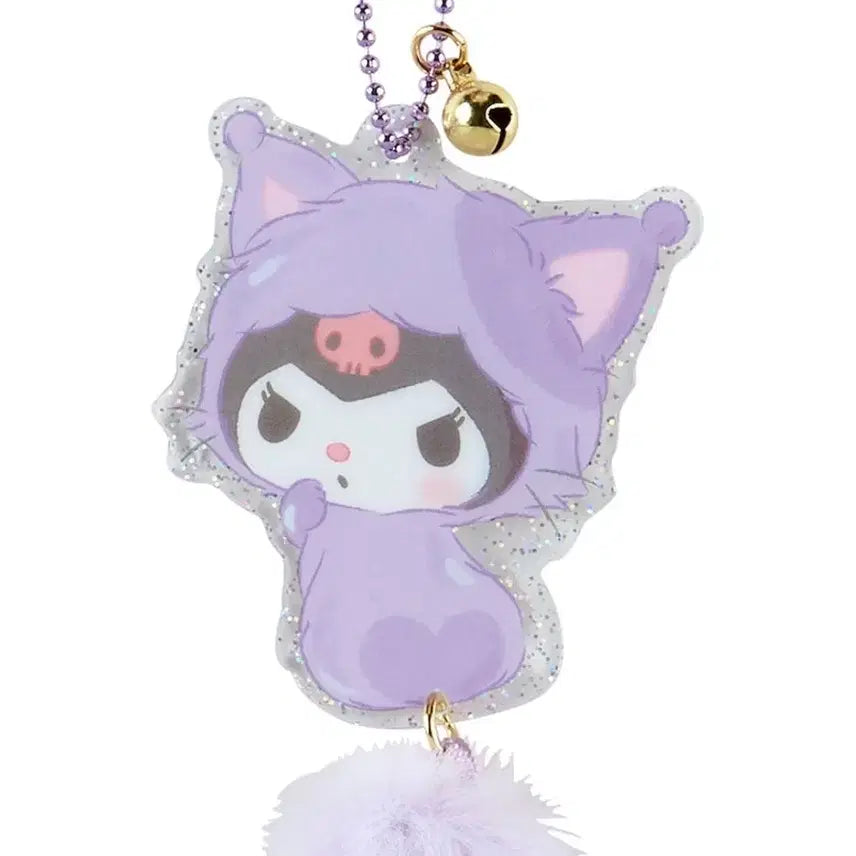 [BUNJANG] Sanrio Daisuki Nekoneko Tail Acrylic Keyring Kuromi / 산리오 다이스키 네코네코 꼬리 달린 아크릴 키링 쿠로미 미개봉 새상품