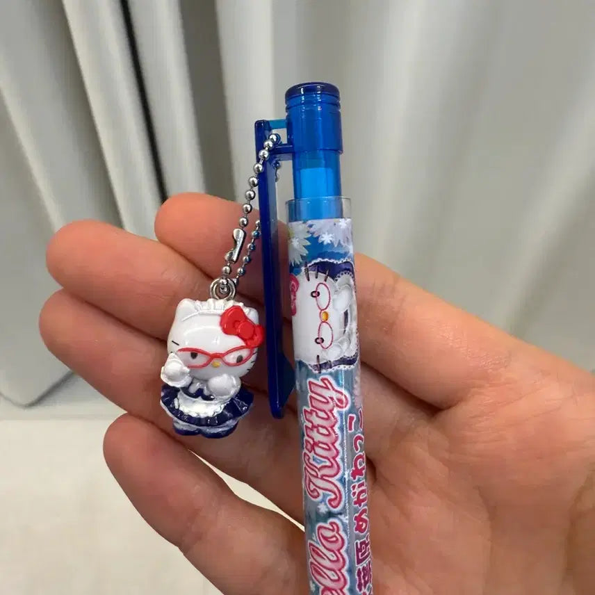 [BUNJANG] Vintage Eyeglasses Maid Kitty Charm Ballpoint Pen / 고전 안경메이드키티 키티스트랩 볼펜