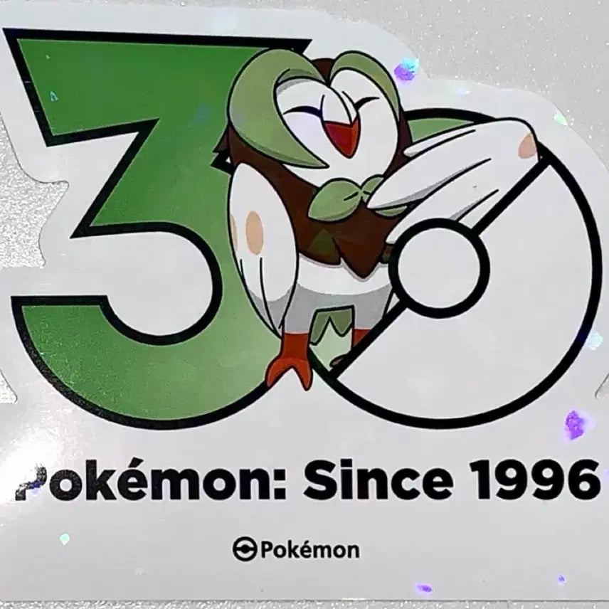 [BUNJANG] Pokemon 30th Anniversary Pop-Up Limited Edition Logo Sticker Set (Bammisarrow + 2 Random Stickers) / 빼미스로우 외 2장 한정판 포켓몬 30주년 팝업 로고스티커 스티커