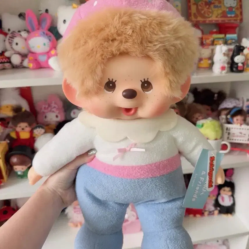 [BUNJANG] Giant Strawberry Monchhichi Hat / 새상품 딸기 모자 대왕 몬치치