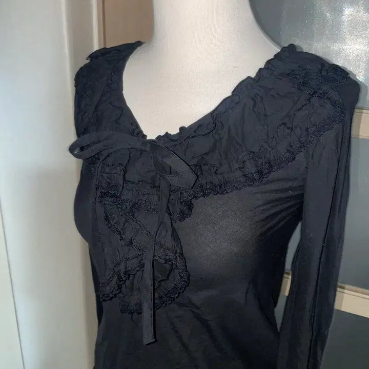 [BUNJANG] Goth Lolita Frill Summer Blouse / 고스로리 프릴 여름 블라우스