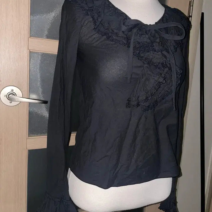 [BUNJANG] Goth Lolita Frill Summer Blouse / 고스로리 프릴 여름 블라우스
