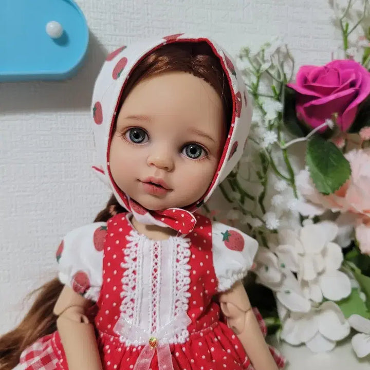 [BUNJANG] Paola Reina Doll Strawberry Dress Set / 파올라 레이나 인형 딸기 원피스 세트