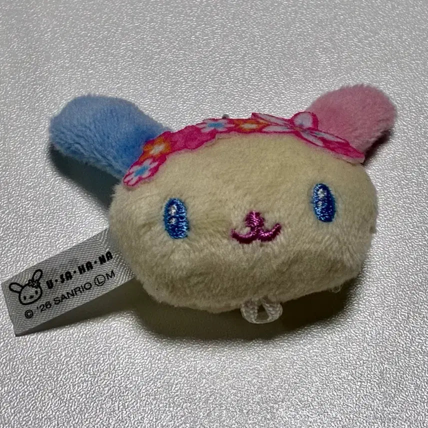 [BUNJANG] Sanrio Usahana Face Plush Keychain / 산리오 우사하나 누이 인형 얼굴 키링