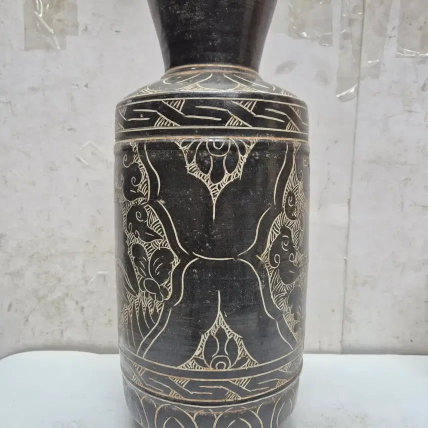 [BUNJANG] Chinese Jaju Ware Vase with Figure Painting / 중국 자주요 (고사인물도문) (0431)