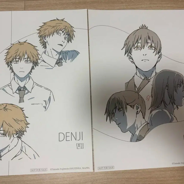 [BUNJANG] Chainsaw Man x MAPPA Original Art Poster Set (Denji, Aki) / 체인소맨 x MAPPA 특전 원화포스터 덴지, 아키 2종 일괄