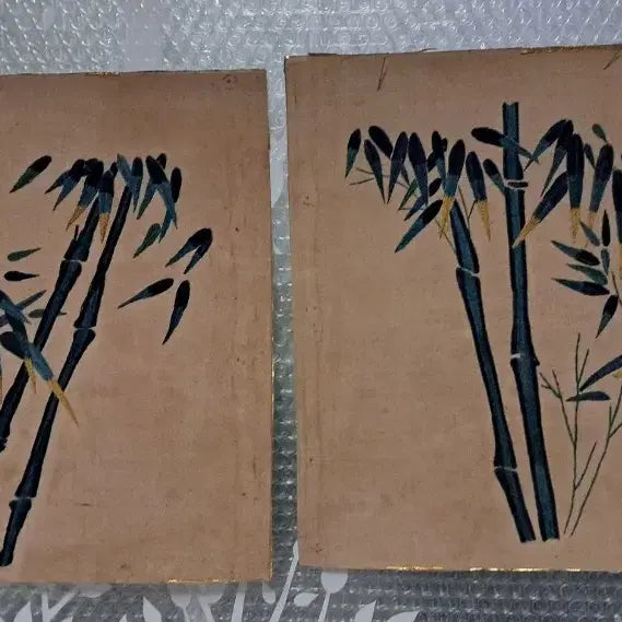 [BUNJANG] 1980s Bamboo Hand-Embroidered Art (Set of 2) / 대나무 옛날 손자수 2점