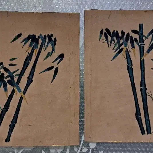[BUNJANG] 1980s Bamboo Hand-Embroidered Art (Set of 2) / 대나무 옛날 손자수 2점