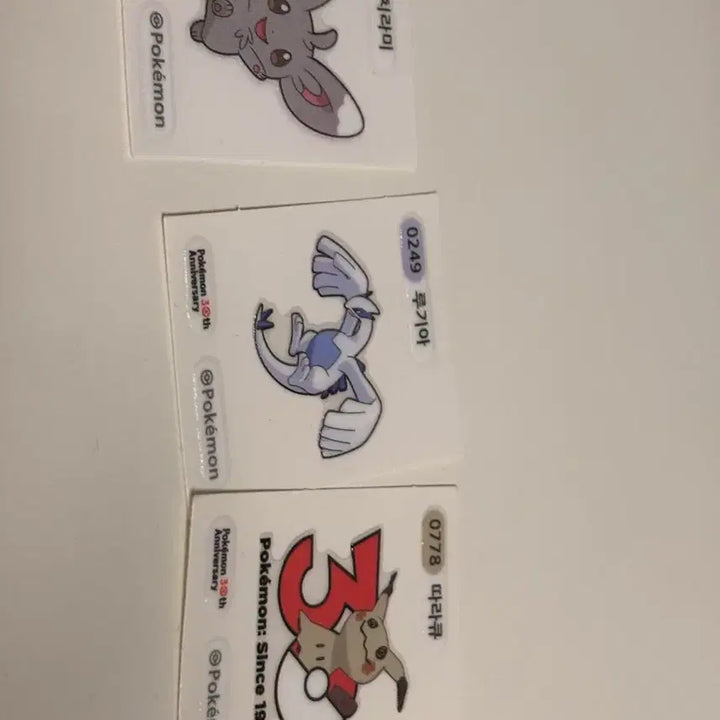 [BUNJANG] Pokemon 30th Anniversary Sticker Set / 포켓몬 30주년 기념 치라미 따라큐 루기아 띠부실 일괄