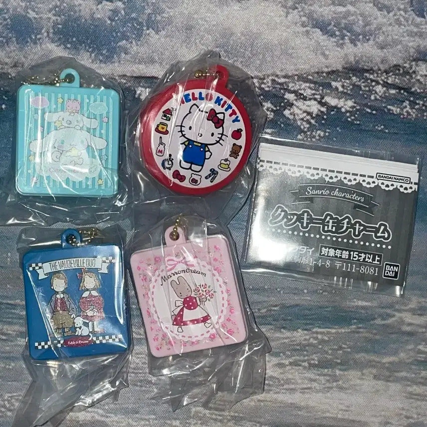 [BUNJANG] Bandai Sanrio Kitty Cinnamoroll Marroncream The Boardvil Duo Cookie Keychain Gacha Bundle Set / 반다이 산리오 키티 시나모롤 마론크림 더보드빌듀오 쿠키캔 키링 가챠