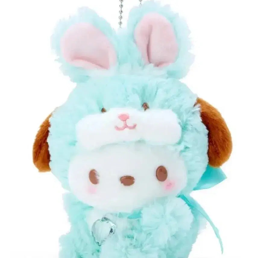 [BUNJANG] Sanrio Pochacco Crystal Bunny Plush Mascot / 산리오 포차코 포챠코 크리스탈 버니 인형 플래시 마스코트