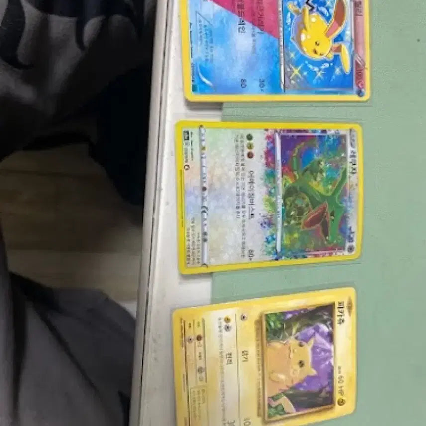 [BUNJANG] Pokemon Card Pikachu, Rayquaza, and Marill Bundle / 포켓몬 카드 피카츄 외 2장