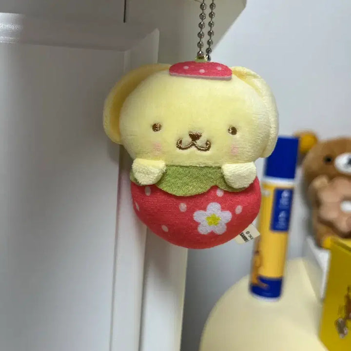 [BUNJANG] Strawberry Pompompurin Keychain / 딸기 폼폼푸린 키링