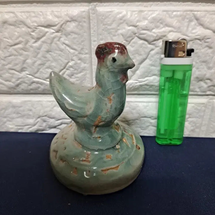 [BUNJANG] Small Ceramic Chicken Water Dropper and Rice Cake Mold Antique Decoration / 닭모형 떡살 연적 ㅡ매우작음