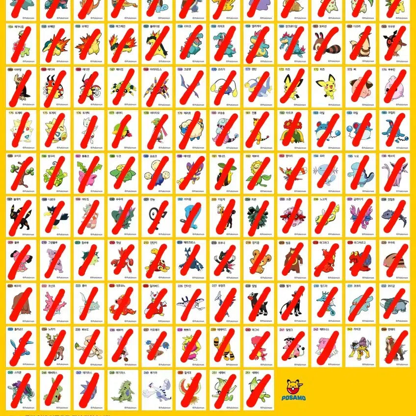 [BUNJANG] Pokemon 2nd Generation Sticker Collection / 포켓몬 2세대 띠부씰 판매 &amp; 교환