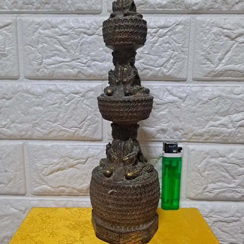 [BUNJANG] Chinese Ming-Qing Dynasty Style Multi-Layer Thousand Buddha Pagoda Statue / 천불탑/희귀 명청대양식 다면다층만불탑불상