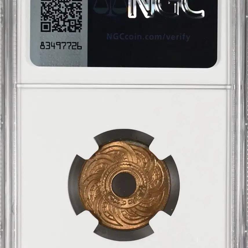 [BUNJANG] Siam 1927 1 Satang Coin (NGC MS 64 RB) / 태국 1927년 1 사탕 NGC MS 64 RB